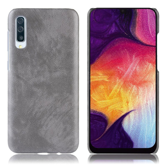 Samsung Galaxy A70 litchi coated case - Grey