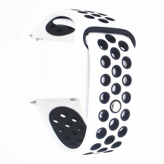 Samsung Galaxy Watch Active two-tone silicone watch band - White / Black