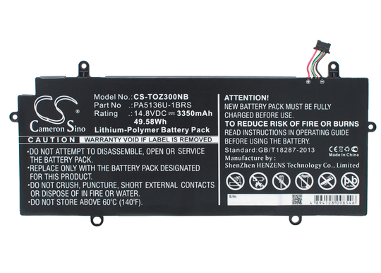 Toshiba Portege Z30 Portege Z30 Ultrabook Portege Z30-002 akku 3350 mAh