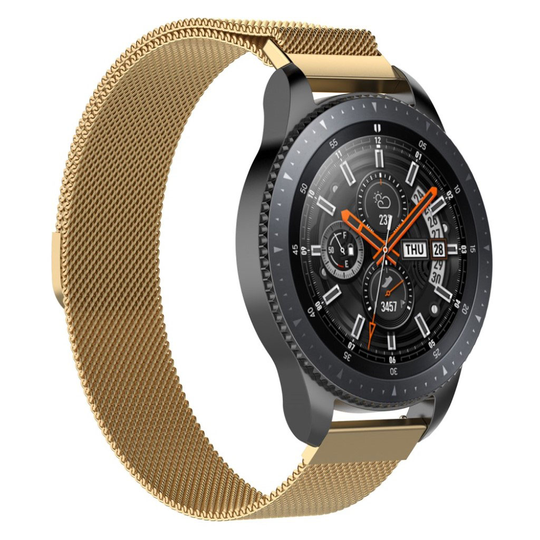 Samsung Galaxy Watch (46mm) milanese ruostumaton teräs vaihdettava kellon ranneke - Kulta