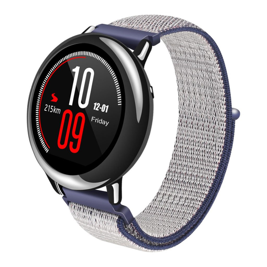 Samsung Gear S3 kellolle nailoni vaihto ranneke missä tarranauha kiinnitys - Sininen