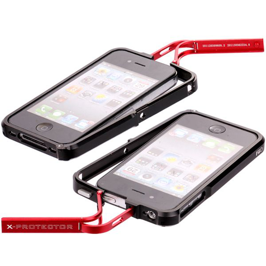 FiiO X-Fighter (Musta - Punainen) Alumiininen Bumper - iPhone 4/4S