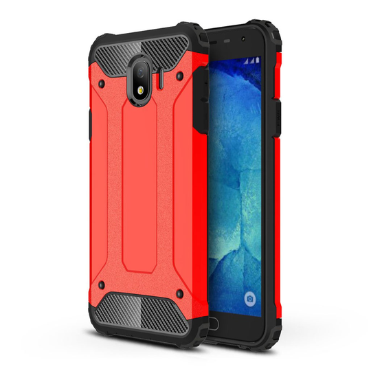 Samsung Galaxy J4 (2018) suoja hybridi suojakotelo - Punainen