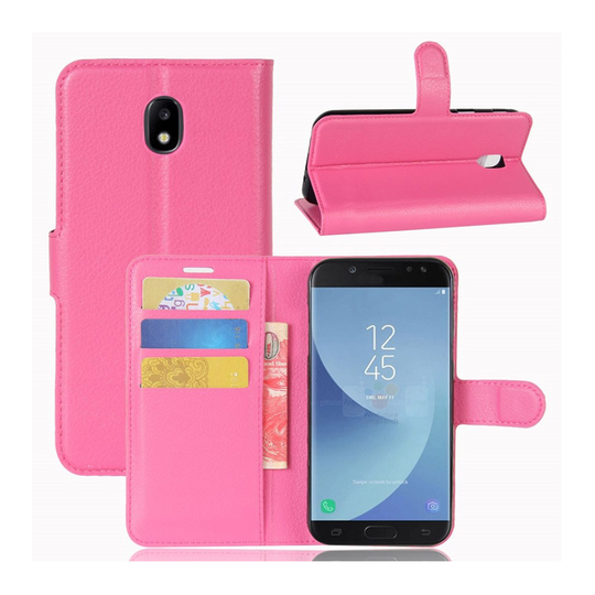 Samsung Galaxy J5 (2017) litsipintainen nahkakotelo - Rose