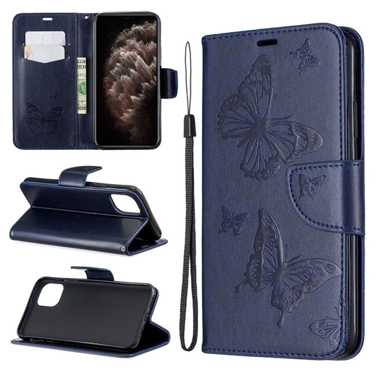Butterfly iPhone 11 Pro Max kotelot - Sininen
