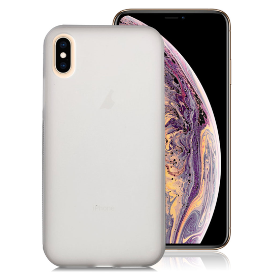 iPhone 9 Plus Liukuestoinen Joustava Silikooni Muovinen Takasuoja Kuori - Harmaa