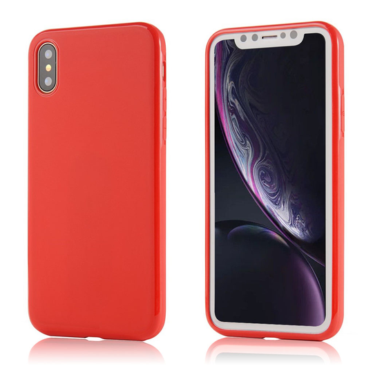 iPhone Xr SULADA silikooni muovinen magneettinen takasuoja kuori - Punainen