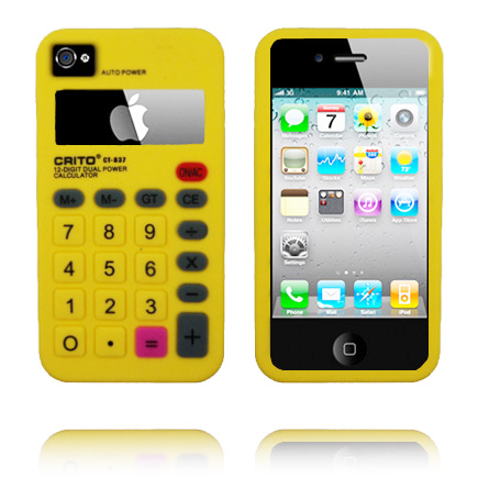 Laskin (Keltainen) iPhone 4 Silikonikuori
