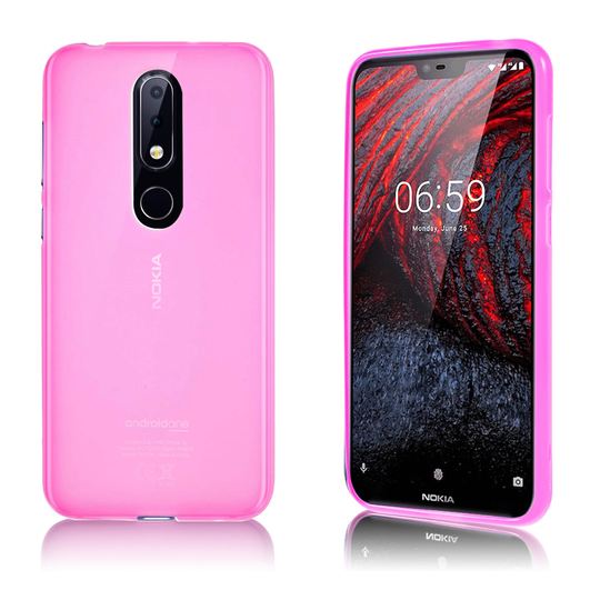 Nokia X6 Kaksi Puolinen Matta Pintainen Pehmeä Muovi Takasuoja Kuori - Ruusu