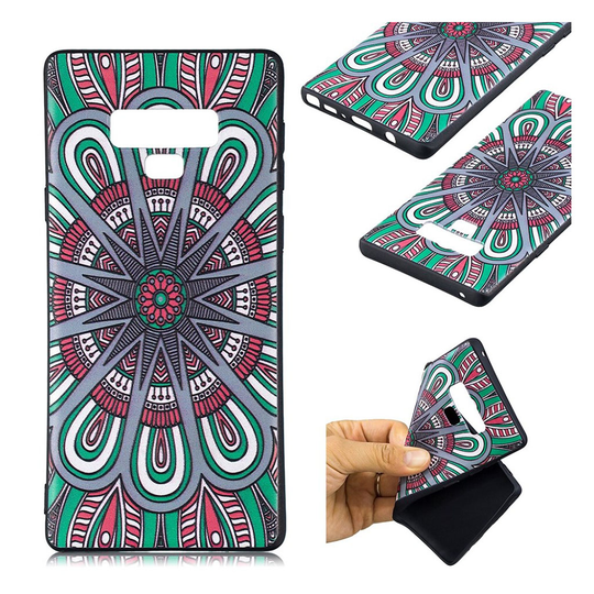 Samsung Galaxy Note9 Kohokuvioitu Pehmeä Kuviollinen Muovi Takasuoja Kuori - Abstrakti Kuvio Kukka