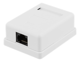 Suojaamaton Datarasia Pinta-asennukseen, UTP, 1 X RJ45, Cat6, Valkoinen