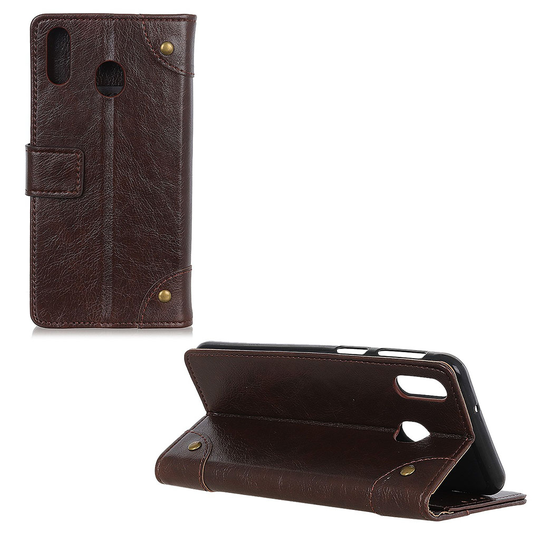 Samsung Galaxy A40 leather case - Coffee