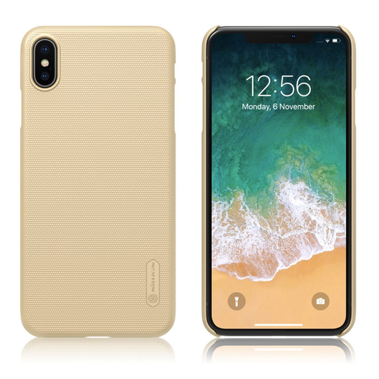 iPhone 9 Plus NILLKIN Matta Pintainen Kova Muovinen Takasuoja kuori Näytön Suojakalvolla - Kulta