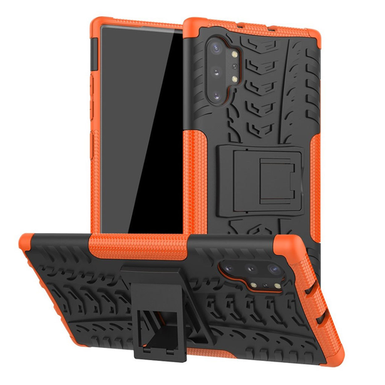 Offroad Samsung Galaxy Note 10 Pro kuoret - Musta / Oranssi