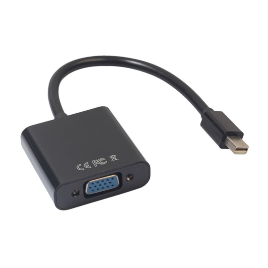 Universaali mini display portti to VGA muuntaja kaapeli 1080P - Musta