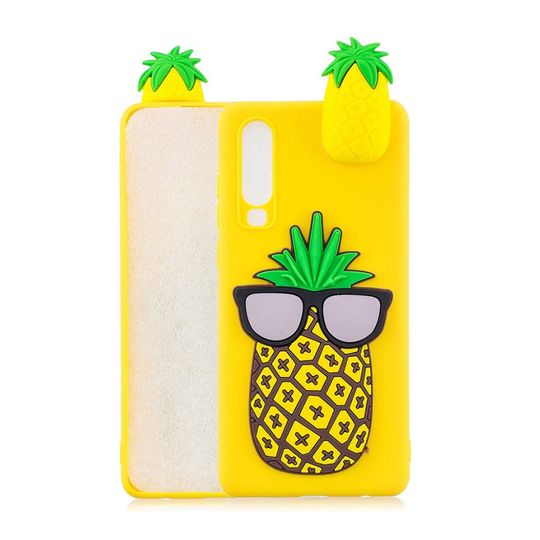 Huawei P30 3D kuvio pehmeä suojakotelo - Ananas
