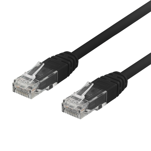 U/UTP Cat6 Laitekaapeli, 0,3m, 250MHz, Delta-sertifioitu, LSZH, Musta