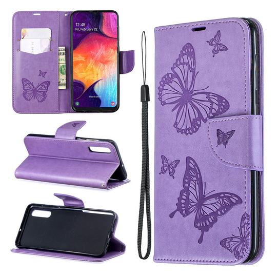 Butterfly Samsung Galaxy A50 kotelot - Violetti