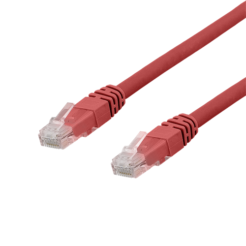 U/UTP Cat6 Laitekaapeli, 0,3m, 250MHz, Delta-sertifioitu, LSZH, Punainen