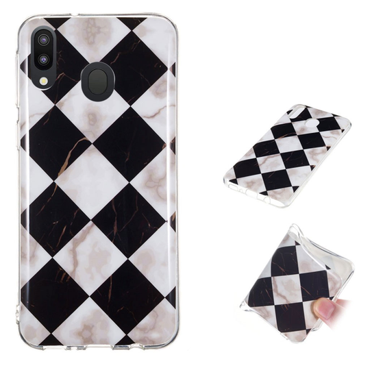 Marble Samsung Galaxy M20 kuoret - Timantti Musta