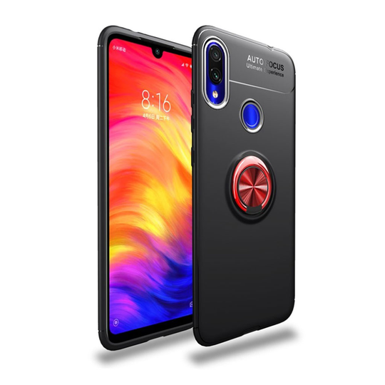 Xiaomi Redmi Note 7 rengaspidike suojakotelo - Musta / Punainen