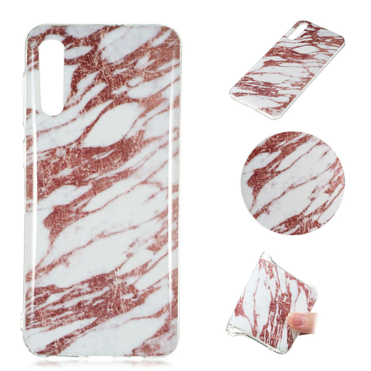 Marble Samsung Galaxy A50 kuoret - Tea Ruusu Marmori