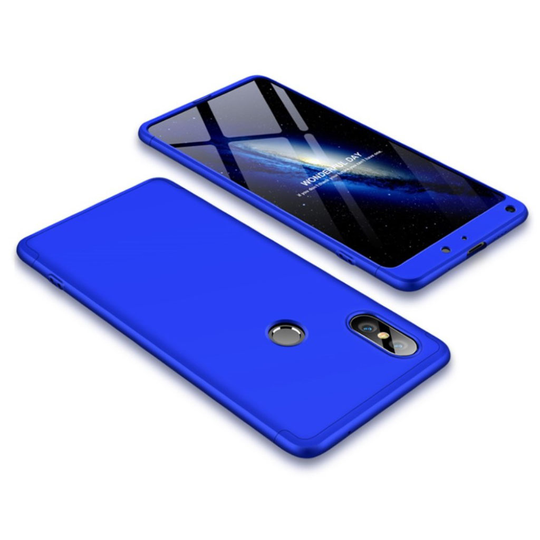 Xiaomi Mi MIX 2S matta pintainen 3 palainen kova muovinen ohut takasuoja kuori - Sininen