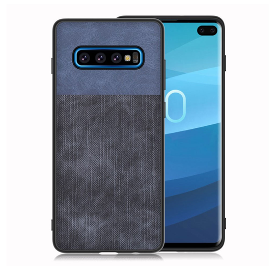 Samsung Galaxy S10 Plus jeans cloth case - Blue / Dark Blue