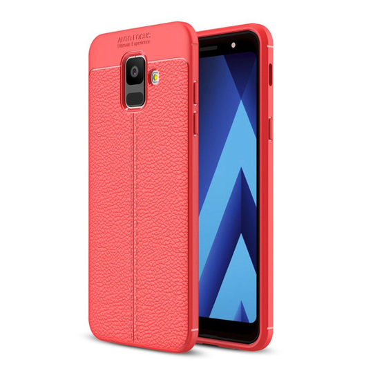 Samsung Galaxy A6 Liitsihedelmän Jyvä TPU Takasuoja Kuori - Punainen