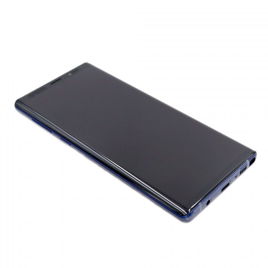 Samsung Galaxy Note 9 (N960F) Näyttö ja kosketuspaneeli rungolla - Sininen (Alkuperäinen)