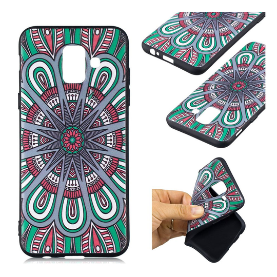 Samsung Galaxy A6 (2018) Kohokuvioitu Pehmeä Silikooni Muovinen Takasuoja Kuori - Abstarkti Kuvio