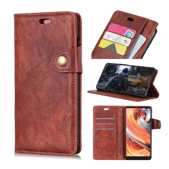 Crazy Horse Sony Xperia 10 Plus S-Shape leather case - Brown