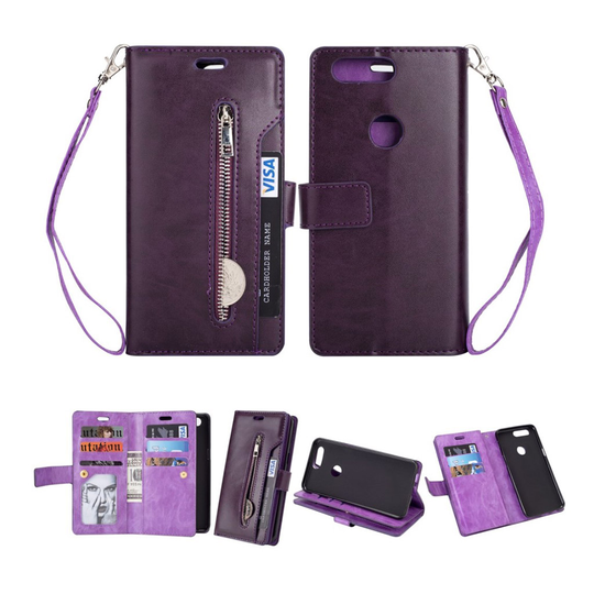 OnePlus 5T uniikki lompakkokotelo - Violetti
