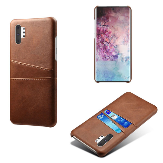 Dual Card Samsung Galaxy Note 10 Pro kuoret - Ruskea