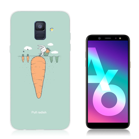 Samsung Galaxy A6 (2018) Muovinen Joustava Kuvallinen Takasuoja Kuori - Porkkana