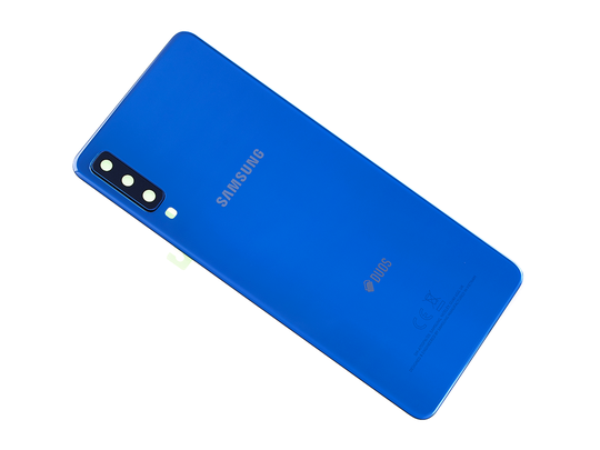 Akkukansi / Takakansi Samsung SM-A750 Galaxy A7 2018 - Sininen (Alkuperäinen)