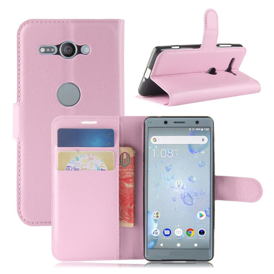 Sony Xperia XZ2 Compact litsitekstuurinen suojakotelo - Vaaleanpunainen