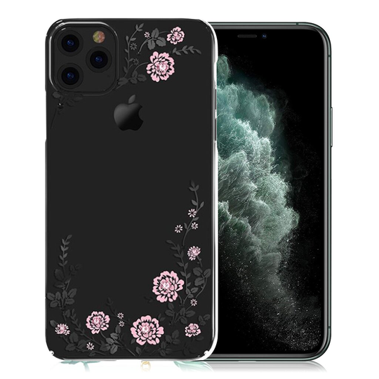 Kavaro iPhone 11 Pro Max Flora Crystal Case - Black