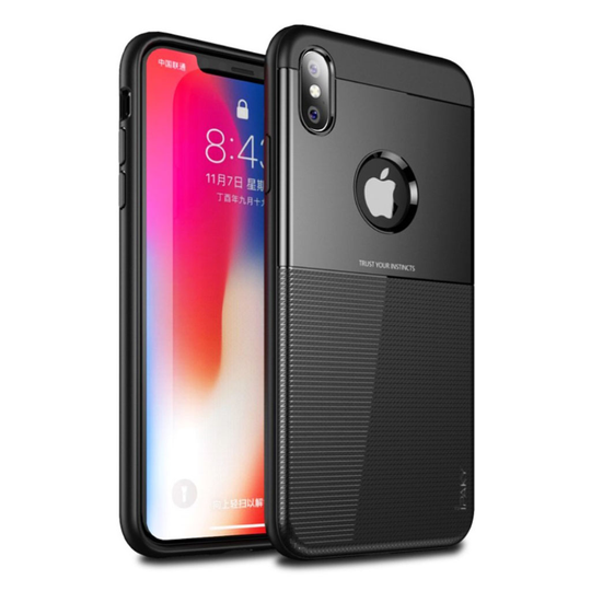iPhone 9 Plus IPAKY Kova Hybriidi Muovinen Takasuoja Kuori - Musta