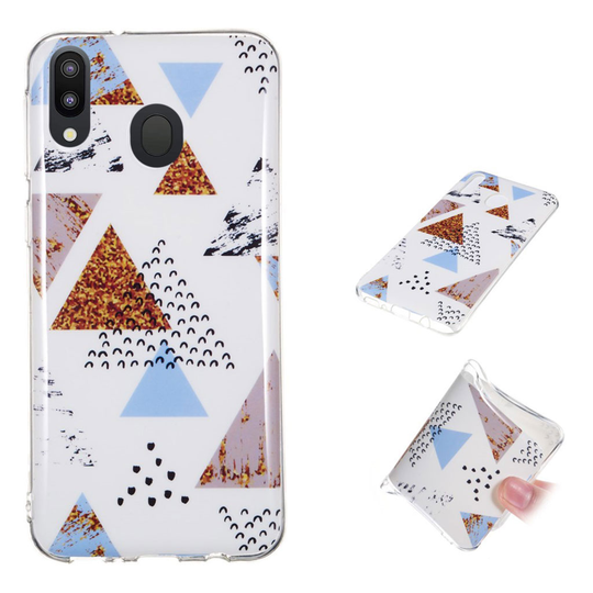 Marble Samsung Galaxy M20 kuoret - Kolmiokuvio marmori