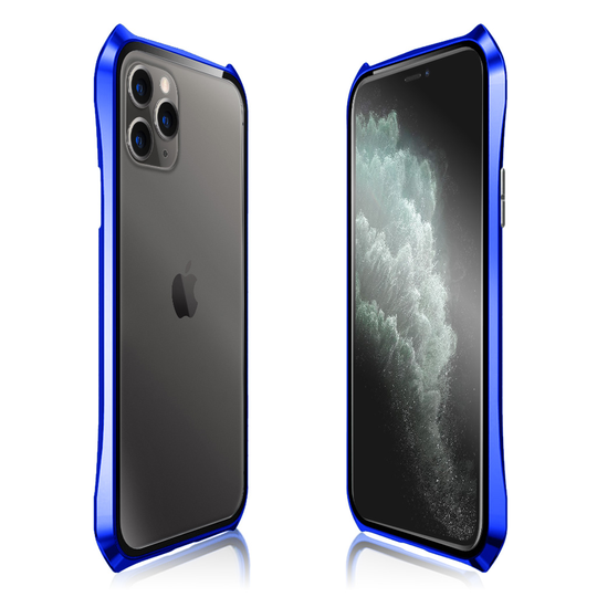 Luphie Bat iPhone 11 Pro Max Alu-Bumper + Glass - Blue
