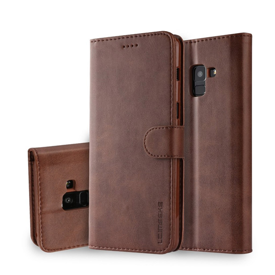 LC.IMEEKE Samsung Galaxy A8 (2018) tyylikäs suojakotelo - Kahvi