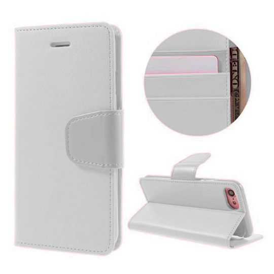 Samsung Galaxy J1 Ace Case with Card Holder (White)