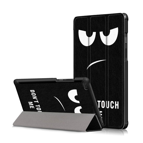 Lenovo Tab E8 synteetti nahkainen tablettu suojakuori kuviolla - Don't Touch Me