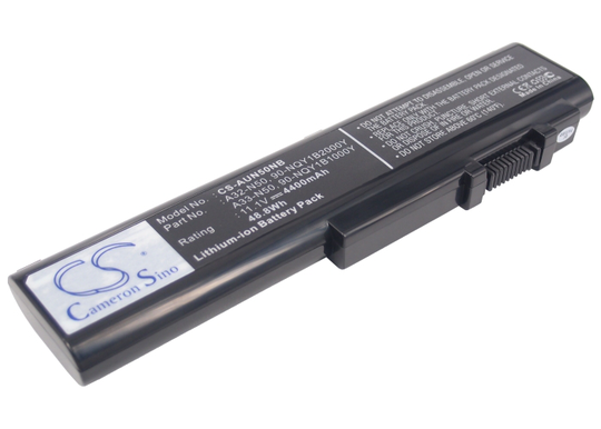 Asus N50 N51 akku 4400 mAh - Musta