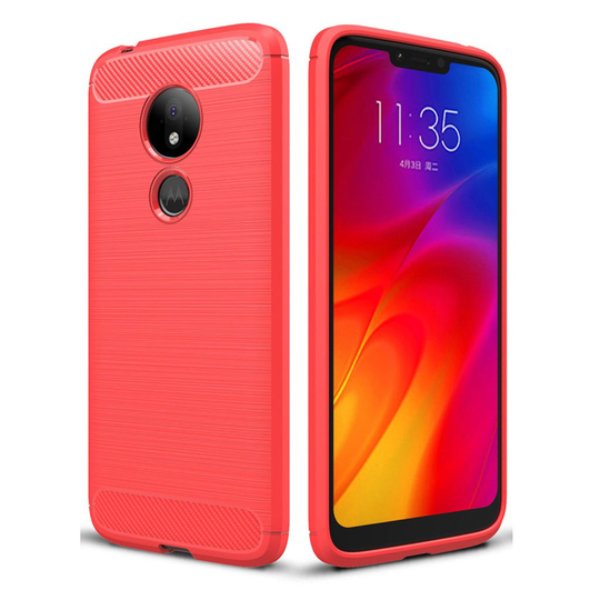 Carbon Flex Motorola Moto G7 Power kuoret - Punainen