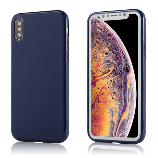 iPhone Xs Max SULADA Magneetilla varustettu pehmeä muovinen takasuoja kuori - Tumman Sininen