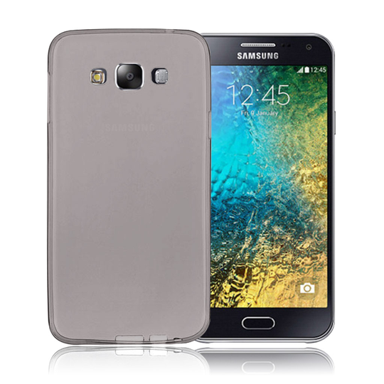Samsung Galaxy E5 Transparent Cover (Flexible) (Grey)