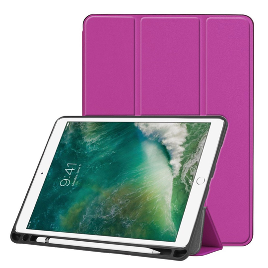 iPad Air (2019) tri-fold nahkainen suojakotelo - Vaalea Violetti