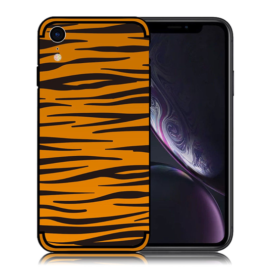 iPhone Xr NXE silikooni muovinen kuviollinen takasuoja kuori - Ruskea Zebra